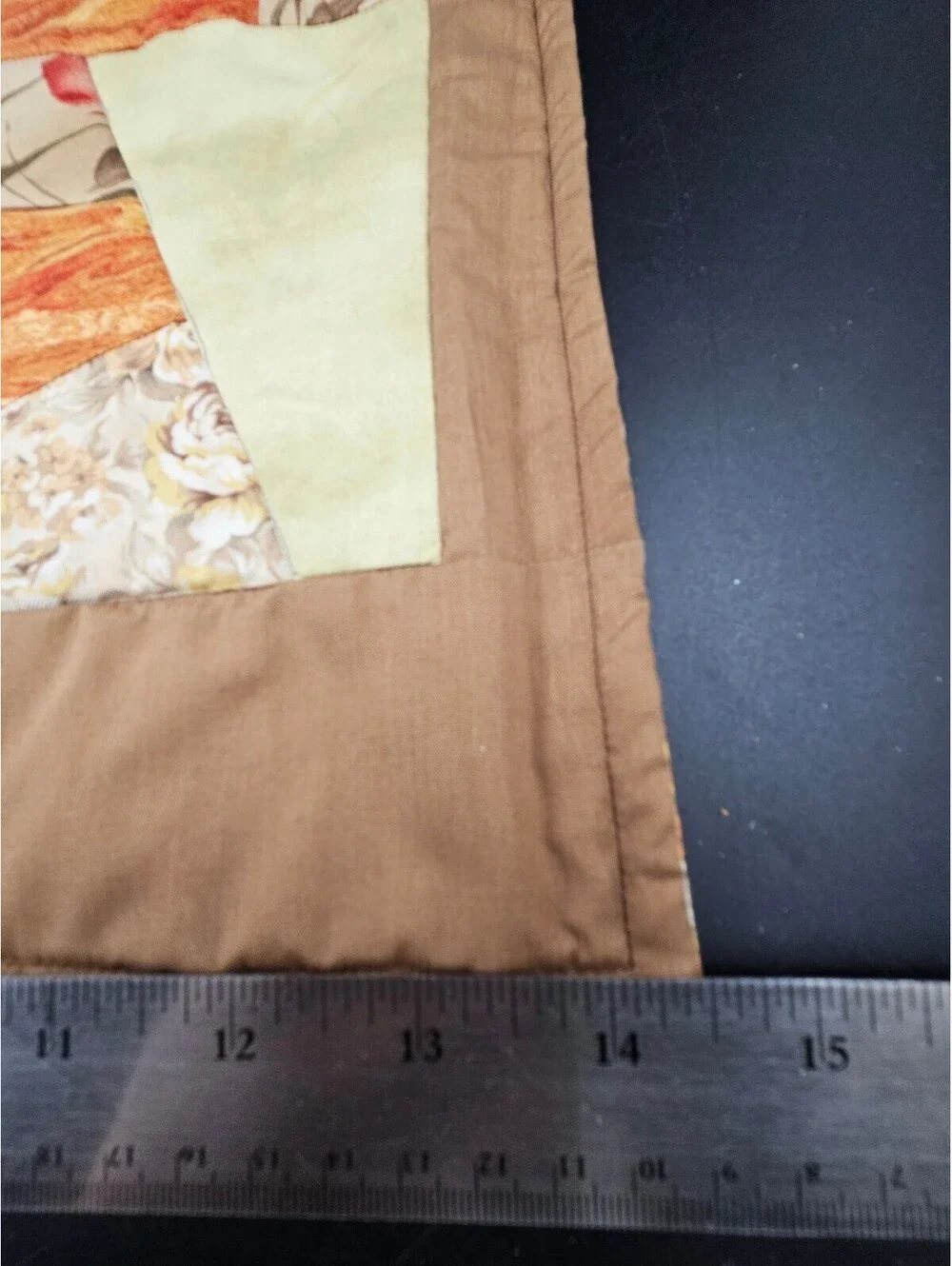 Handmade Quilted Placemats Lot of 4 Fall Autumn Pinecones Leaves Reversible